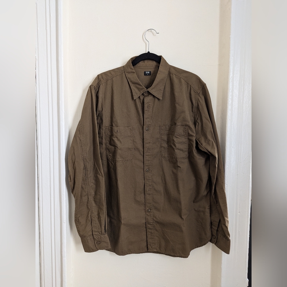 Brown UNIQLO Button-up Shirt